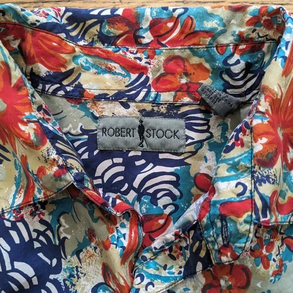 Robert stock Vintage 100% silk shirt - Picture 5 of 7